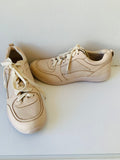 Earth Scenic Caper Cream Leather Comfort Sneaker Size 9