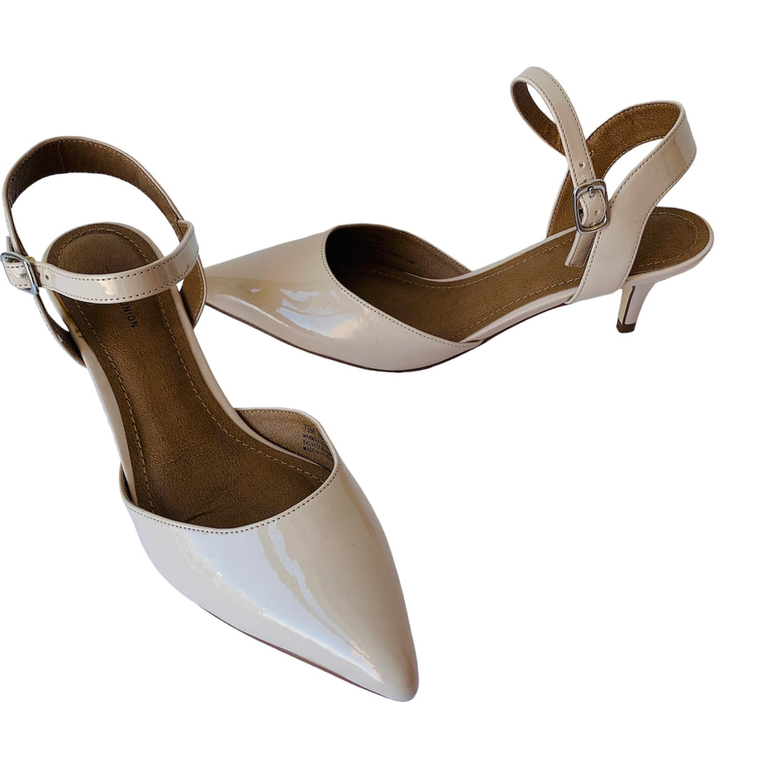 14th & Union Patent Pointed Toe Nude Heels Size 7.5