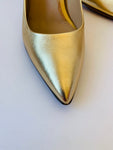 Naturalizer Gold Metallic Wide Stiletto Pump Size 8