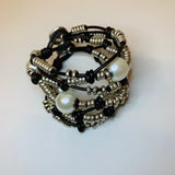 Uno De 50 Leather and Pearl Bracelet - C&J Collections Chicago