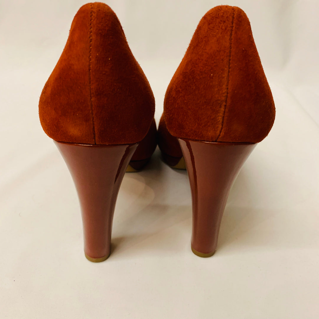 Franco Sarto Rust Balada Suede Pump Size 7