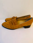 Vaneli Brown Suede Heeled Tianna Penny Loafer Size 9N