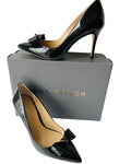 Ann Taylor Charlie Black Patent Bow Pump Size 7
