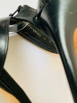 Stuart Weitzman Strappy Black Leather Heeled Sandal Size 8