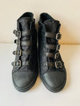 ASN Black Nylon Wedge Buckle Sneaker Size 37
