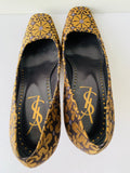 Vintage Tom Ford for Yves Saint Laurent Brocade Square Toe Kitten Heels YSL Size 39