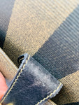 Fendi Vintage Pequin Pattern Striped Briefcase