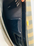 Fendi Vintage Pequin Pattern Striped Briefcase