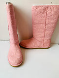 Ugg’s Light Pink Eyelet Lace Boots Size 6/7 New