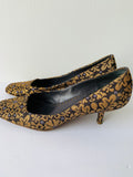 Vintage Tom Ford for Yves Saint Laurent Brocade Square Toe Kitten Heels YSL Size 39