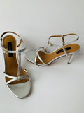 Ann Taylor Camille Strappy Sandal in Silver Size 7