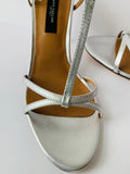 Ann Taylor Camille Strappy Sandal in Silver Size 7