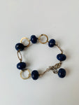 Lapis and Sterling Silver Bracelet