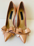 Steven by Steve Madden Pink Patent Bow Pumps Size 7.5