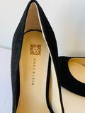 Anne Klein Akqadira Black Suede Gold Studded Pump Size 7.5