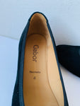 Gabor Black Suede Naomi Wedge Pumps Size 4 (6.5 USA size)