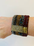 Nakamol Leather and Multicolored Rhinestone Bracelet