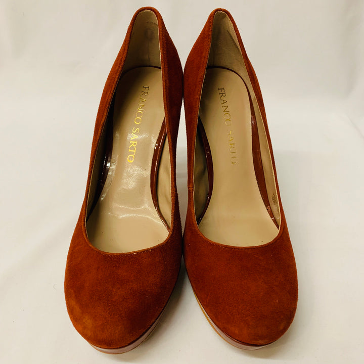 Franco Sarto Rust Balada Suede Pump Size 7