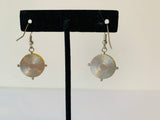 Yellow Faceted Bead Statement Earrings