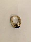 Oval Blue Lapis Sterling Silver Ring Size 5.5