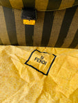 Fendi Vintage Pequin Pattern Striped Briefcase