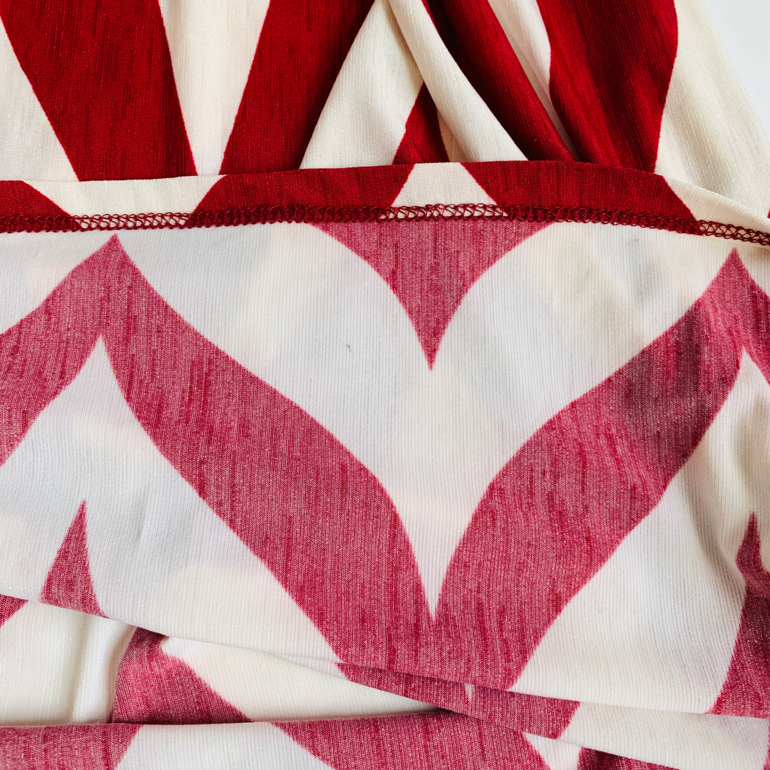 Filly Flair Burgundy Chevron Knit Dress Size Large