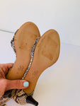 Via Spiga Snakeskin Heeled Sandals Size 7