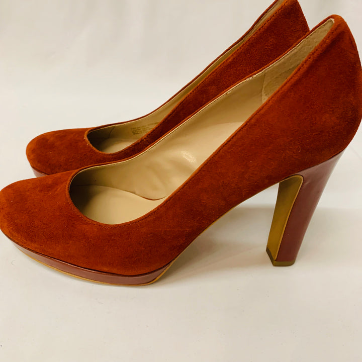 Franco Sarto Rust Balada Suede Pump Size 7