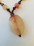 Pale Pink Stone Statement-necklace