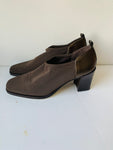 Donald Pliner Brown Stretch Fabric/Leather Pumps Size 7