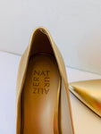 Naturalizer Gold Metallic Wide Stiletto Pump Size 8