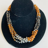 Ombré 5 Row Beaded Statement Necklace