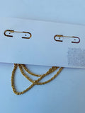 Gold Tone Lion Collar Clip/Brooch