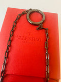 Authentic Valentino Garavani Black Mini Rockstud Lipstick Minaudiere Charm