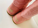 Ugg’s Light Pink Eyelet Lace Boots Size 6/7 New