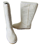 UGG Classic Tall White Eyelet Boots Size 7