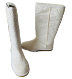 UGG Classic Tall White Eyelet Boots Size 7