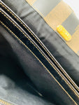 Fendi Vintage Pequin Pattern Striped Briefcase