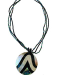 Shell and Bead BlackPendent Necklace