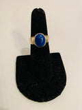 Oval Blue Lapis Sterling Silver Ring Size 5.5